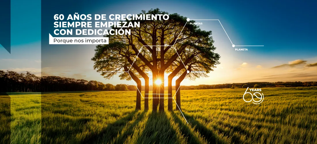 60 AÑOS DE CRECIMIENTO SIEMPRE EMPIEZAN CON DEDICACIÓN. 